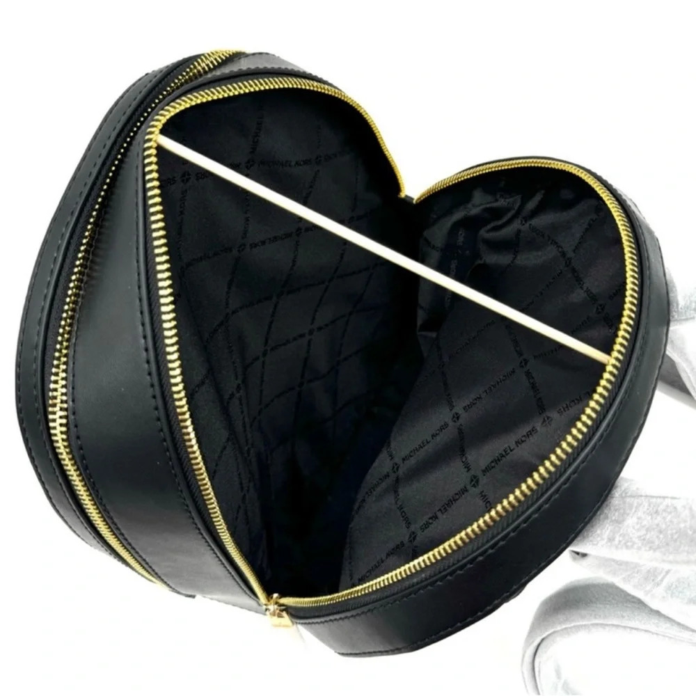 Michael Kors Medium Jaycee Backpack & Large Continental Wallet Black/Gold - Picture 8 of 14